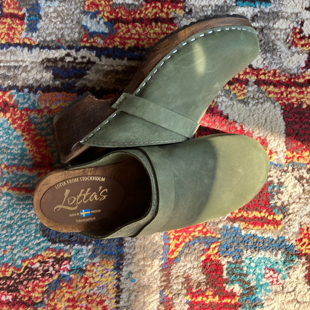 Lotta from Stockholm Suede Clogs, size 38